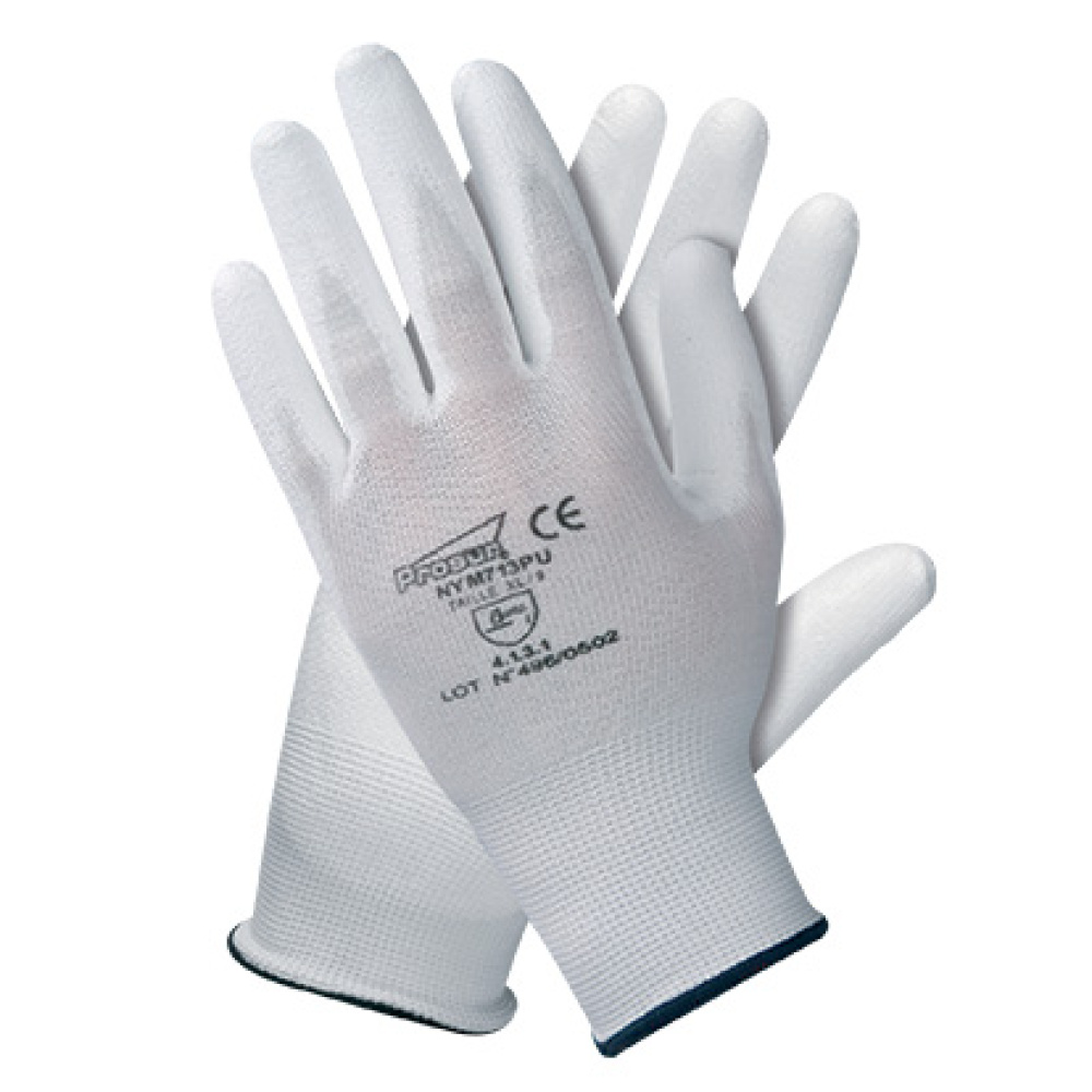 Gant de protection des mains 100% polyamide texturé [LEBON PROTECTION] Gants  de manipulation fine, modèle GANTDEXITOUCH/DUAL