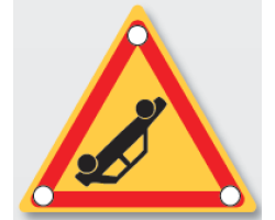 TRIANGLE SIGNALISATION AVEC BATTERIE