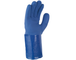 GANTS PVC BLEU 35 CM SUR TRICOTS