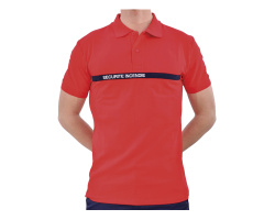 Polo rouge SECURITE INCENDIE, MC