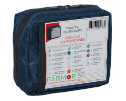 Trousse de secours véhicule tissu