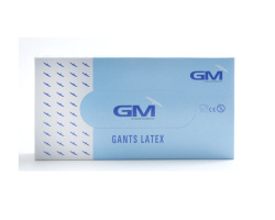 100 gants jetables Latex poudré